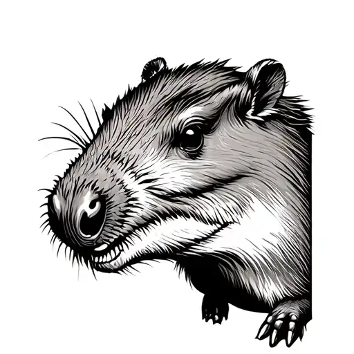 Capybara With Dinosaur