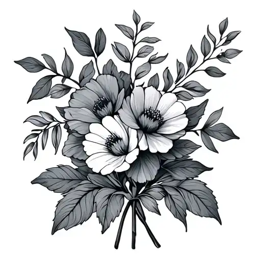 Birth Flower Bouquet With January February May October