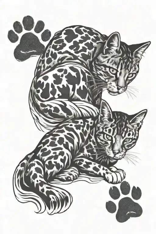 Cat And Dog Paw Prints Rip