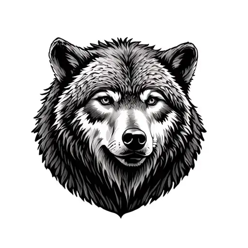 A Bear And A Wolf In To The Forrest