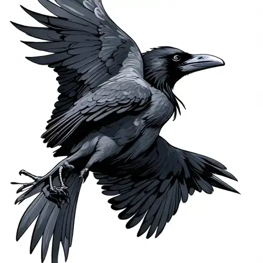 Raven Flying