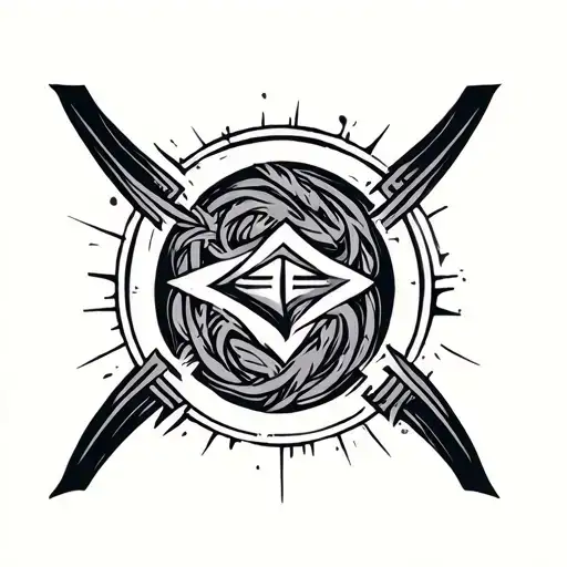 Strong Mind Symbol Trangle Curcle