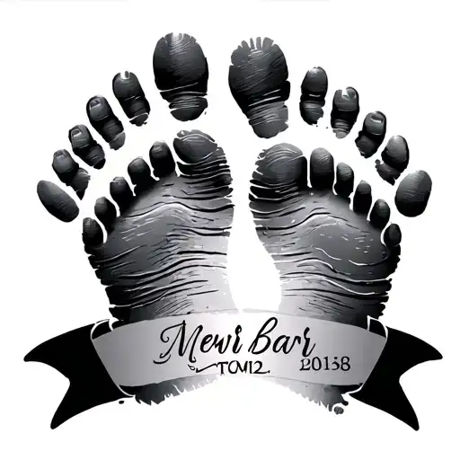 New Born Baby Foot Print With Name And Date