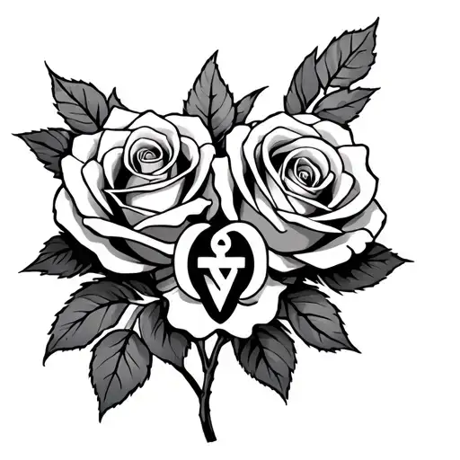 2 Roses And A Symbol For Autism