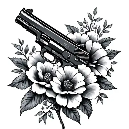 Gun Flowers Love