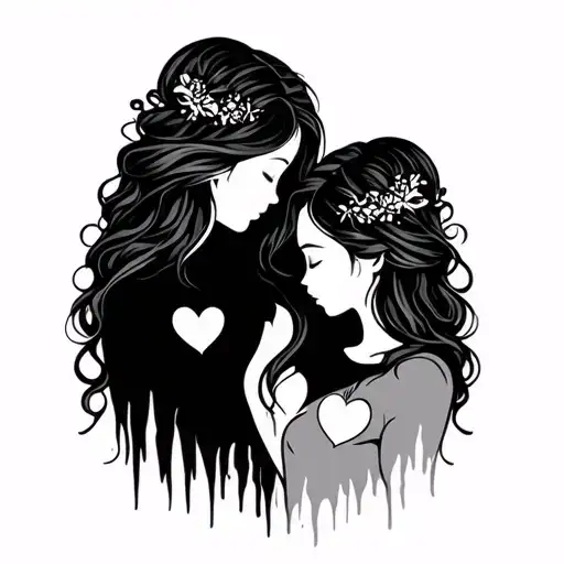 Mother Daughter Hearts