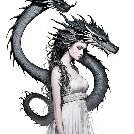 Girl And Dragon