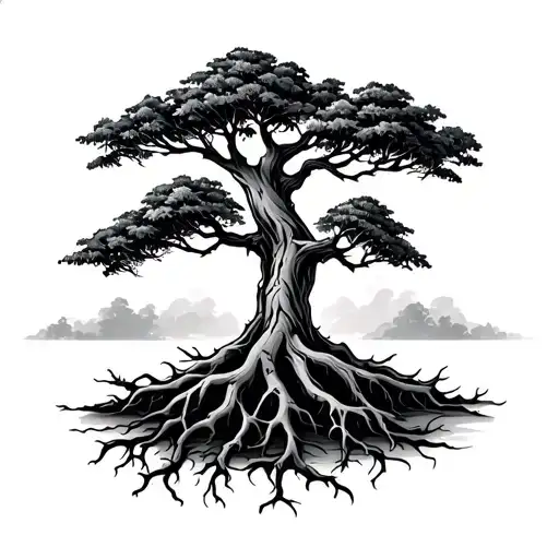 Small Tree With Roots