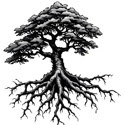 Simple Small Tree With Roots For Finger