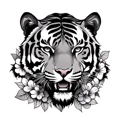 Tiger Floral Design