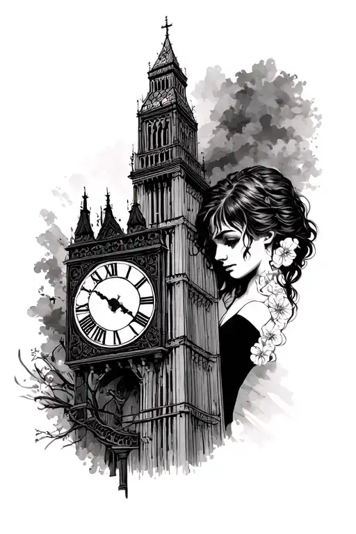 Father Daughter Clock Tower