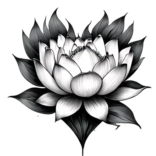 Lotus Flower In A Heart