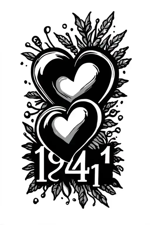 Two Hearts With 1941 Birth Year