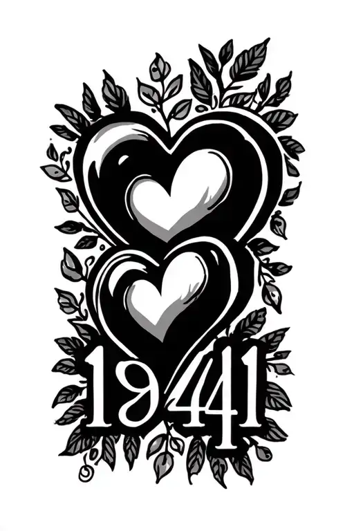 Two Hearts With 1941 Birth Year