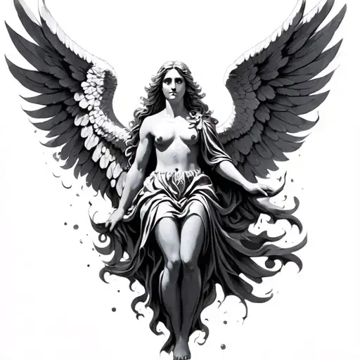 Black And Grey Angel
