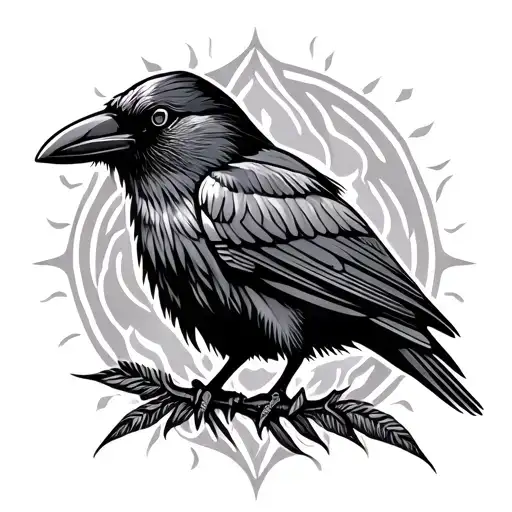 Indigenous Tattoo Crow