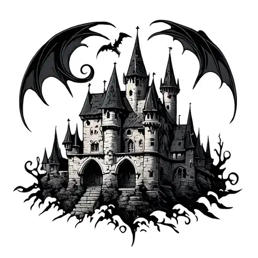 Gothic Castle Surrounded