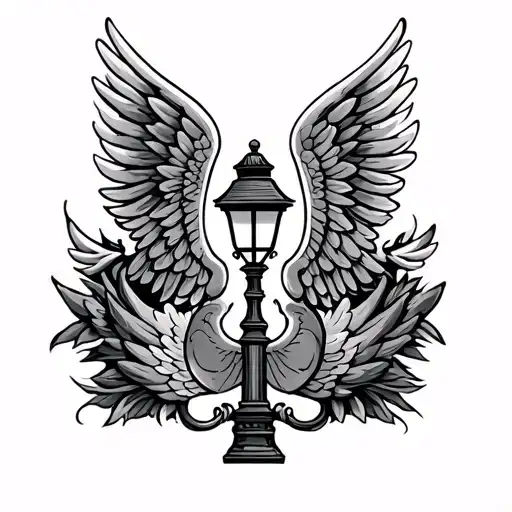 Barberia Wing And Lamppost