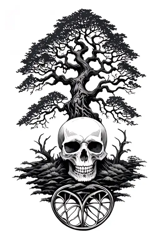 Skull Under Tree Of Life Tree