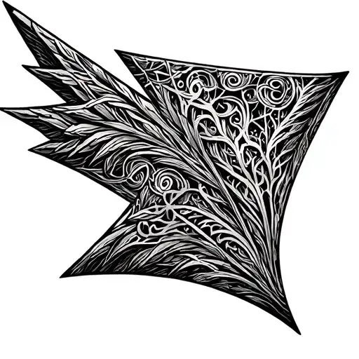 Arrow Map Made Entirely Of Intricate