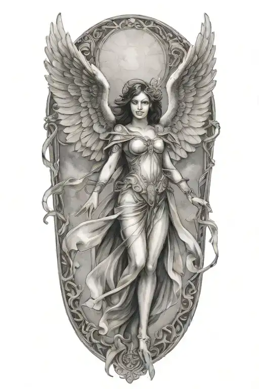 Femal Archangel Flying