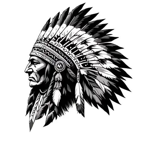 Native American Headdress Juxtaposed