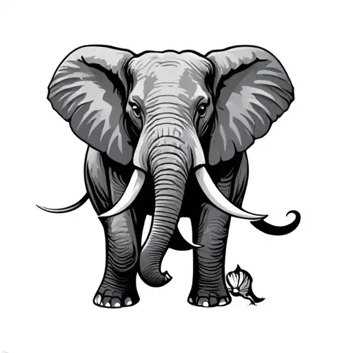 Letter K And Elephant