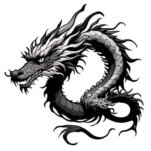 Japanese Dragon Forearm Sleeve