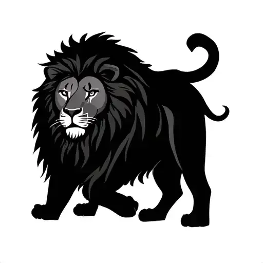 Minimalist Bold Line Lion