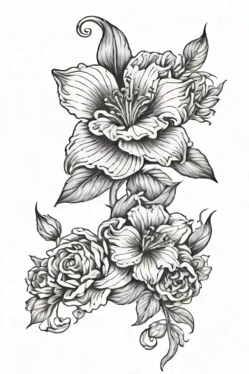 March May July August September Birth Flower Intertwined