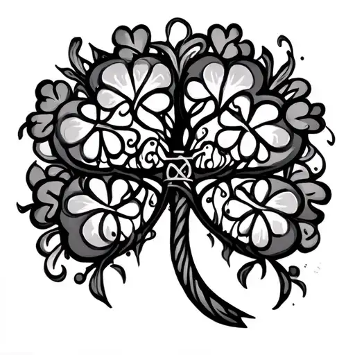 Celtic Shamrock With Irish Tree Of Life