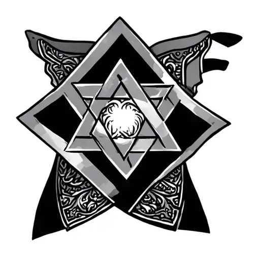 Black Bandanna With Star Of David