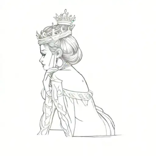 A Girl With A Crown On Her Head