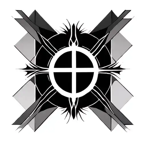 Geometric Christian Tattoo Design