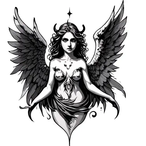 Angel And Demonic Wings