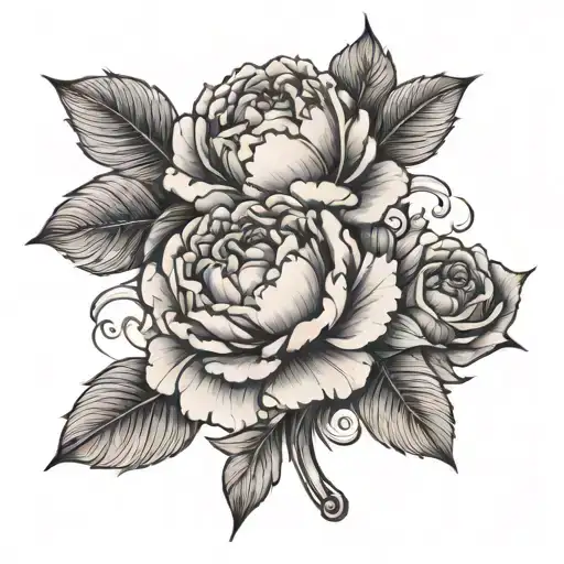 Leaf Peony Rose Sword