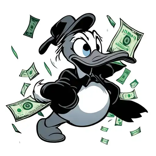 Donald Duck Money Raining