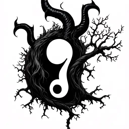 Semicolon With Maleficent And Poison Tree
