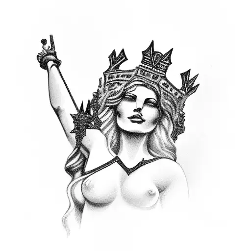 Lady Justice With Thorn Crown