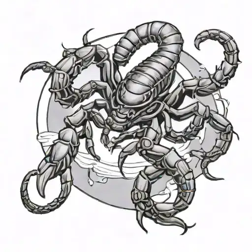 Scorpion Standing In Front A Mirror