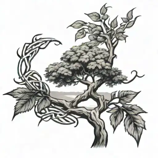 Rowan Tree With Celtic Shield