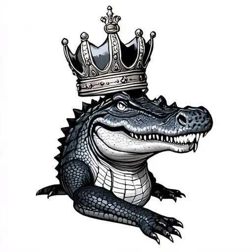 Crocodile With King's Crown