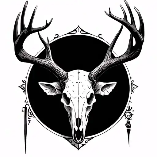 Dagger Deer Skull