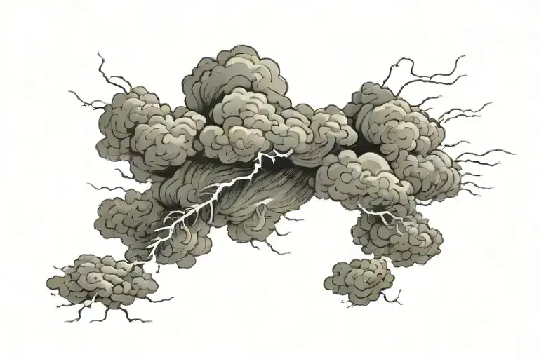 Storm Cloud Storm With Lightning