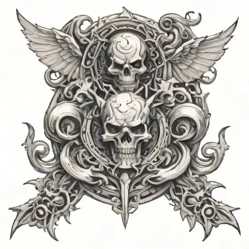 Good And Evil Stomach Piece