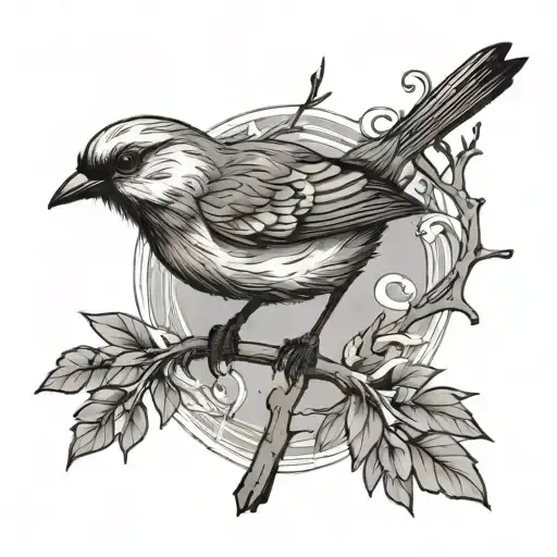 Bird On A Breaking Branch