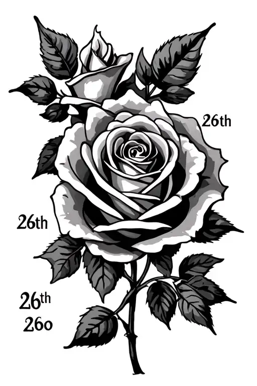 Roses With A Roman Numbers That Marks On The 26Th