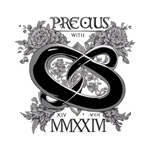 Precious With Xi-xv-mmxviii Behind The Name In A Infinity Symbol