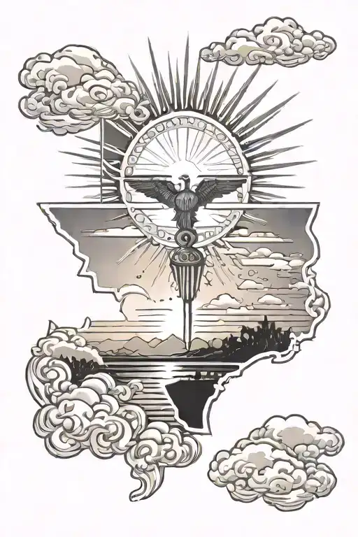 Texas Sunset With Father And Sun Rays