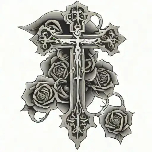 Catholic Cross With 2005 Roman Numeral